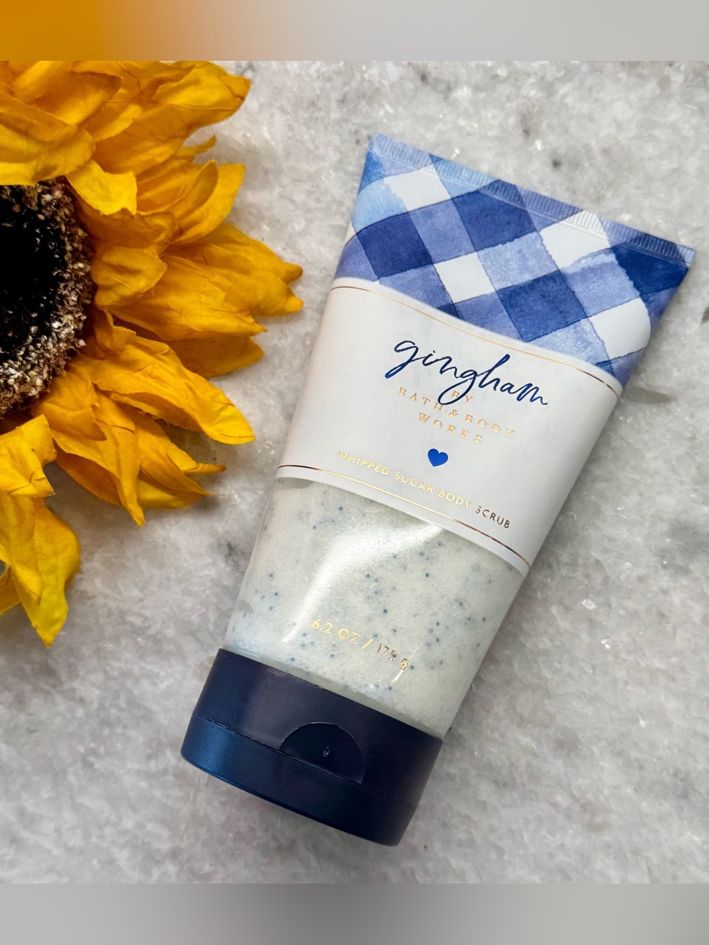 New Bath & Body Works Gingham Gentle Exfoliating Whipped Sugar Body Scrub 6.2 oz